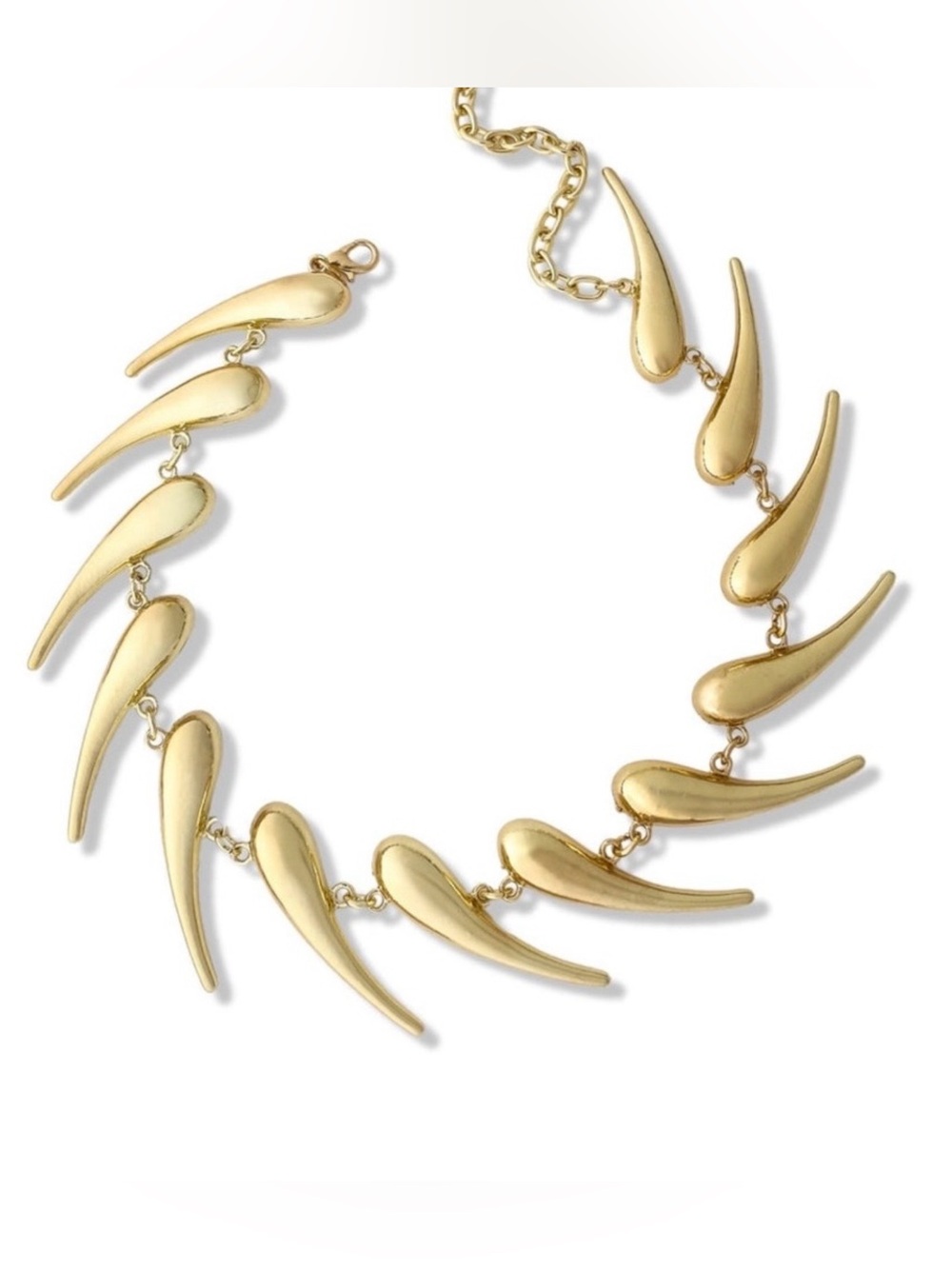 New Pebby Forevee Teardrop Spike Punk Statement Necklace - Picture 4 of 15